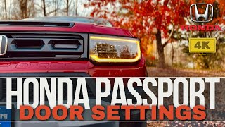 2026 Honda PASSPORT: TOP DOOR SETTINGS YOU CAN'T MISS!