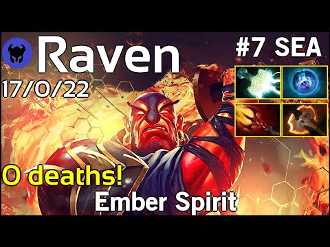 0 deaths! Raven [LOTAC] plays Ember Spirit!!! Dota 2 7.21