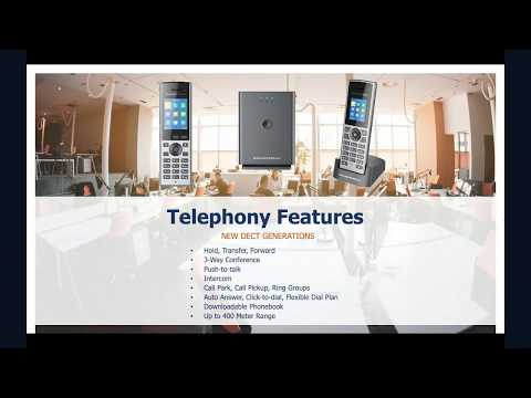 VoIP Bazinė Stotis - Grandstream GDP 752 Base 5 Handsets PoE 400m Range video