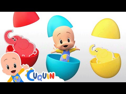 Surprise Eggs: learn the colors with Cuquin! | videos & cartoons for babies