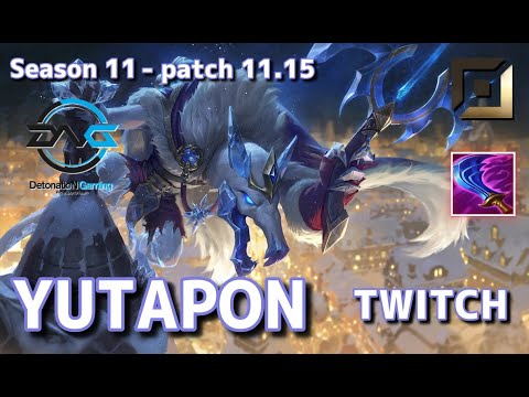 【韓国サーバー/M1】DFM Yutapon トゥイッチ(Twitch) VS エズリアル(Ezreal) BOT - Patch11.15 KR Ranked【LoL】