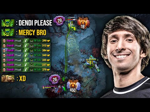 Dendi Pudge Shows No Mercy To 9K MMR LVL29 Master Tier Pugna Mid | Pudge Official