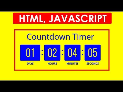 Hindi How To Create Countdown Timer Using Html Javascript