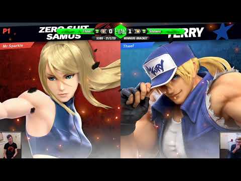 EVAC 21/2/20 - SSBU - Theef (Zero Suit Samus) vs Spewis (Terry)