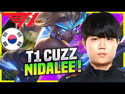 CUZZ DESTROYING WITH NIDALEE! - T1 Cuzz Plays Nidalee Jungle vs Ivern! | KR SoloQ Patch 10.22