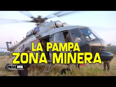 LA PAMPA ZONA MINERA DESDE EL AIRE, MADRE DE DIOS