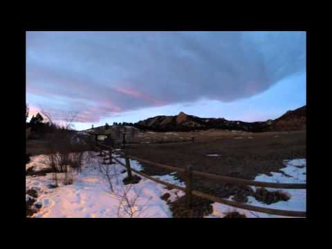 Chautauqua Park, Boulder, Colorado : The Flatirons Sunrise Timelapse GoPro 1 20 14