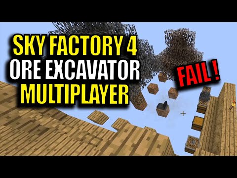Multiplayer Minecraft Sky Factory 4 Modpack Ep 14 - Ore Excavator
