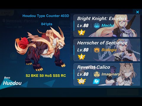 HI3 SEA Redlotus Abyss Houdou (Type Counter) 403D | 841 pts | S2 BKE S0 HoS SSS RC