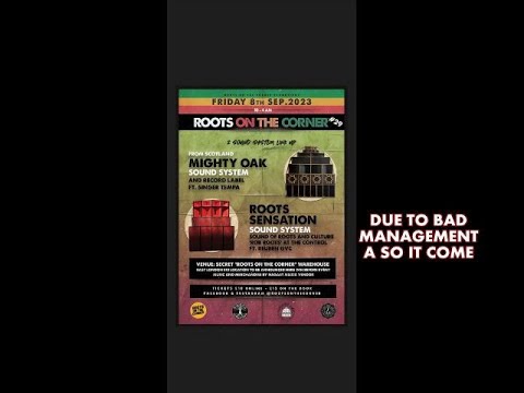 Mighty Oak Sound mts Roots Sensation @ Secret Location. London E10. Friday 8th September 2023.