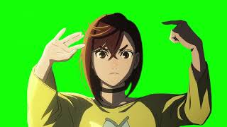 Dandadan Momo Ayase "see you tomorrow" green screen