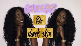 COLOURPOP ULTRA MATTE LIP SWATCHES ON DARK SKIN