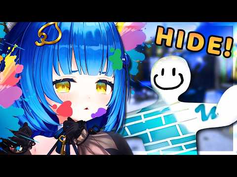 【MECCHA CHAMELEON】Prop Hunt But You Have To Paint Yourself?! 🎨【Poko Rakun】