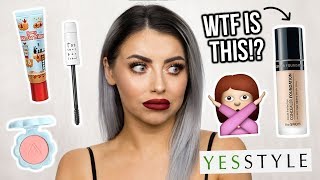 TESTING KOREAN / JAPANESE MAKEUP!? FULL FACE OF FIRST IMPRESSIONS | STEPHANIE TOMS