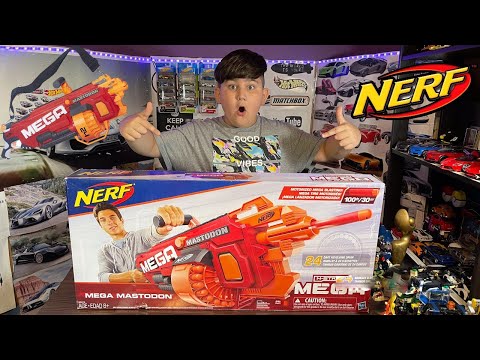 Unboxing and Review Nerf Mega Mastodon (Nerf's Biggest Blaster Ever)