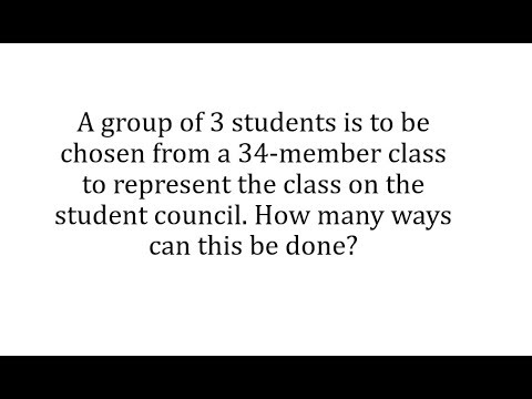 1st YouTube video about how many different committees can be formed