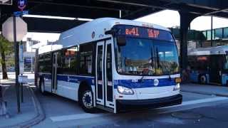 MTA NYC Bx41 Select Bus Service (XD60) bus leaving Gun Hill Rd. NYC Subway Station