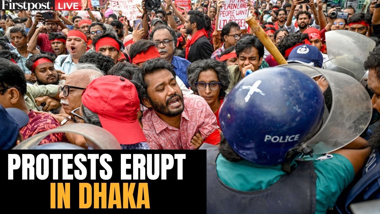 LIVE: Protests Erupt Outside Indian High Commission in Bangladesh | Sheikh Hasina