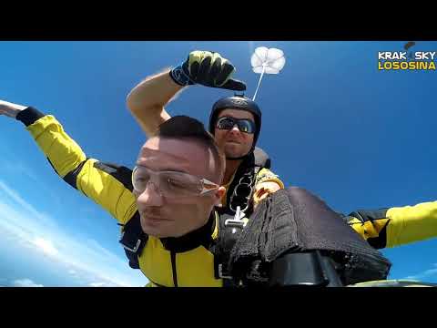 Łososina Dolna, skok spadochronowy w tandemie, KrakSky, parachute jump