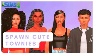 HOW TO SPAWN CUTE TOWNIES IN YOUR GAME | THE SIMS 4