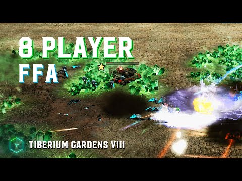 8 Player FFA - Tiberium Gardens VIII - Kane's Wrath