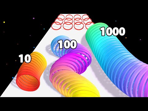 CIRCLE STACK RUN /∞ ASMR Gameplay Android iOS • Level Up Layer Runner • Satisfying Mobile Games