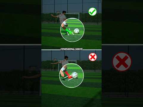 How to shoot FINISHING SHOT ⚽️.#football #footballskills #soccer #finishing #shots #shorts