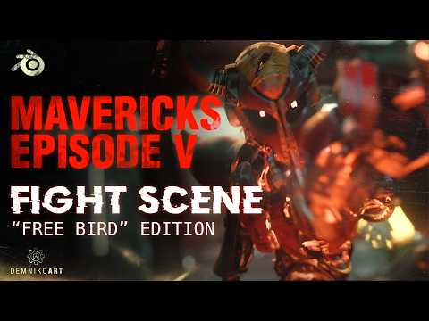 MAVERICKS Episode 5 - Fight Scene ("Free Bird" Edition) 🔊 // made in Blender