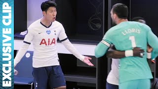 Son Feels the Fury of Lloris at Half-Time for not Tracking Back! | All or Nothing: Tottenham Hotspur video