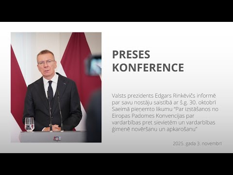 03.11.2025. Valsts prezidenta Edgara Rinkēviča preses konference Rīgas pilī