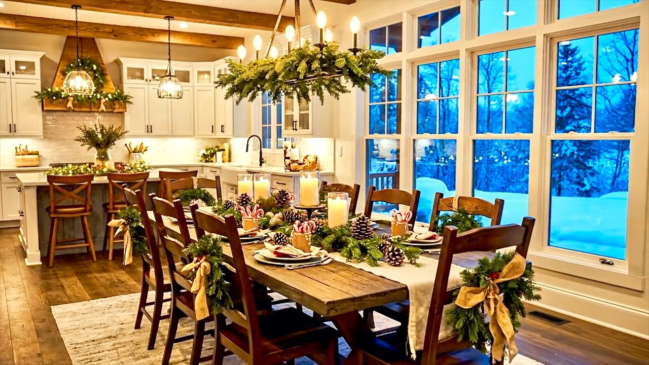 Winter Wonderland Kitchen: A Cozy Rustic Holiday Dinner | Farmhouse Christmas