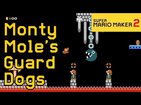 Super Mario Maker 2 - Monty Mole's Guard Dogs