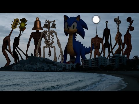 TEAM Traffic Light Head VS TEAM Siren Head VS Sonicaurus VS TEAM Bell Head