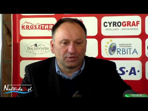 Konferencja prasowa po meczu Siarka Tarnobrzeg - Zagłębie Sosnowiec 1:2 (1:1), 18.04.2015