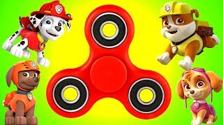 Fidget Spinner Game with Paw Patrol Pups to Learn Colors for Kids - Teaching Children Colours