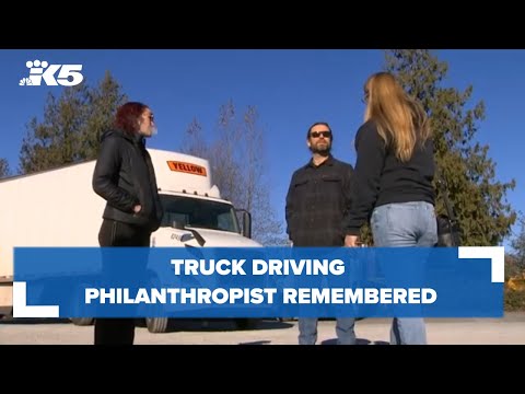 Truck driving philanthropist, Ed Taylor, is remembered