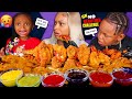 6X SPICY MEGA PRAWNS NO REACTION CHALLENGE CHICKEN WINGS FRIED SEAFOOD BOIL MUKBANG QUEEN BEAST