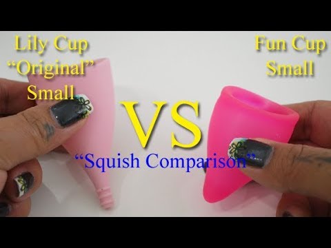Lily Cup Original vs Fun Cup SM "Squish" - Menstrual Cups