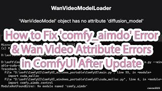 ComfyUI ModuleNotFoundError 'comfy_aimdo' (Easy Beginner Comfy Update Guide)