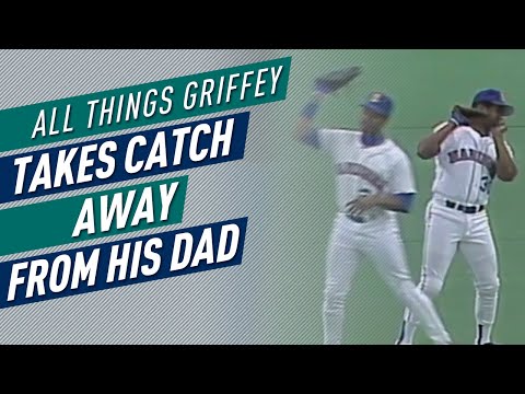 Ken Griffey Jr. Takes Catch Away from his Dad