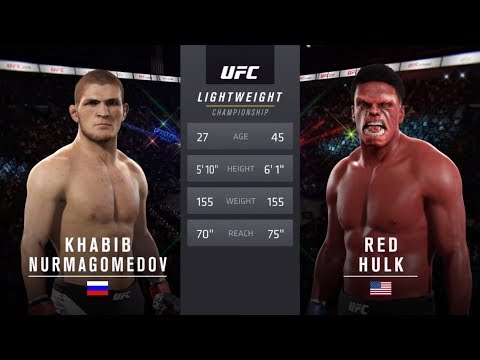 Khabib vs. Red Hulk (EA Sports UFC 2) - Champion Fight ☝️🦅