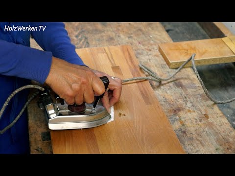 Holz und Furnier mit Wasserdampf ausbeulen