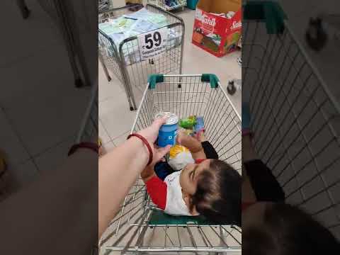 Vishank helping mom for groceries #youtubeshorts #reels #dmart #shopping