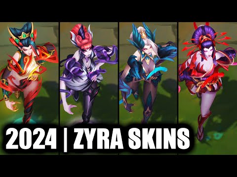 ALL ZYRA SKINS SPOTLIGHT 2024 | League of Legends