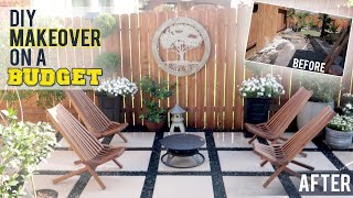 DIY BACKYARD PATIO MAKEOVER ON A BUGET | SMALL SIDE PAVER FROM START TO FINISH | DIY PATIO PAVERS