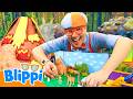 Blippi Saves Dino Valley From A Volcano