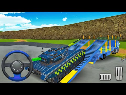Transporting Combat Tanks in Cargo Plane - Police Car Transporter Simulator - Android Gameplay