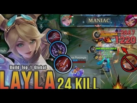 21 KILLS !! LAYLA ONE SHOT LIFESTEAL BUILD (MUST TRY)!! BUILD TOP 1 GLOBAL LAYLA #mlbb#gamingvideos