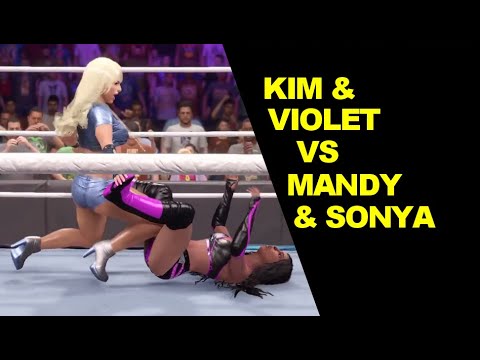 WWE 2K22 Kim Duggan & Violet Silva vs Mandy Rose & Sonya - Elimination Tag