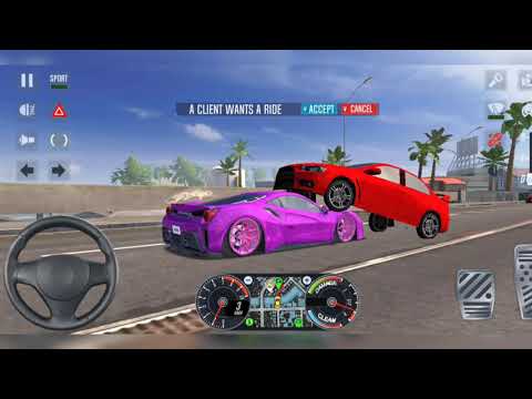 Taxi Sim 2020 🚖👮🚔 Ferrari Nearly Totaled In Crash Uber Driver City - 3D ios Android Car Game 2021
